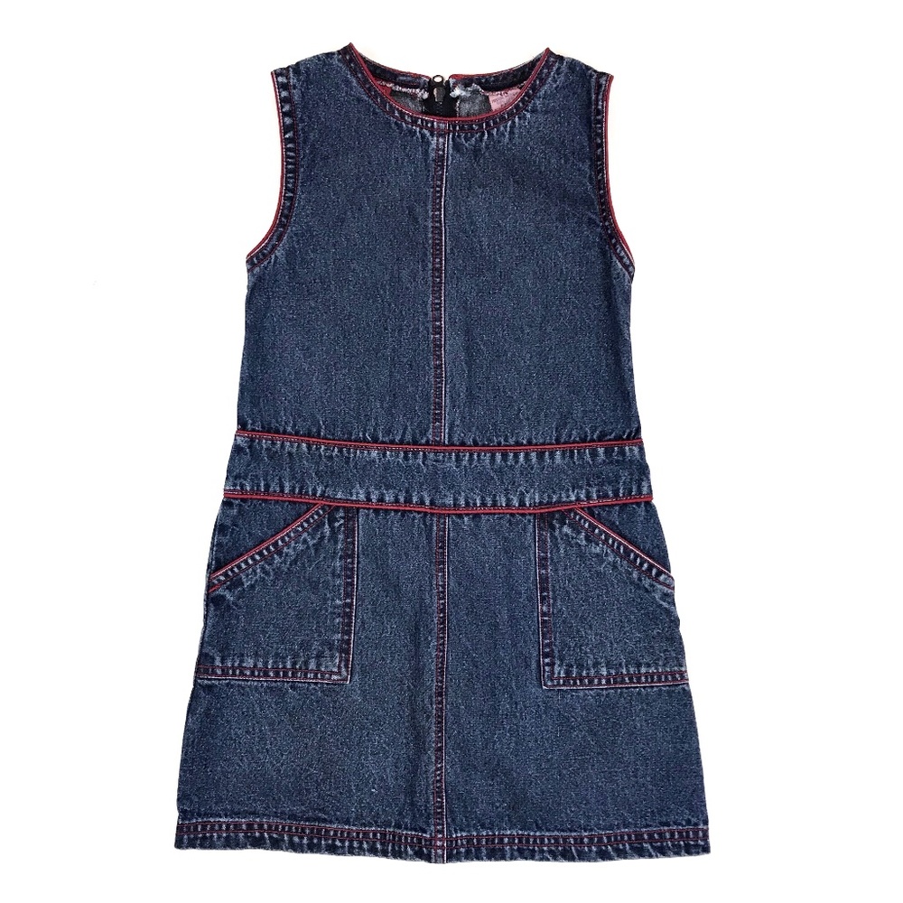 Jeanie Bleu Medium Wash Sleeveless Denim Dress
